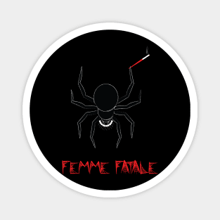 Femme fatale black widow spider Magnet